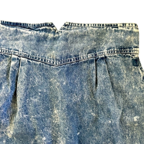 VTG 80’s Pam Sloane Acid Wash MIDI Pencil Skirt Sz 13/14 Front Yoke 100% Cotton - Picture 4 of 8